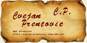 Cvejan Prentović vizit kartica